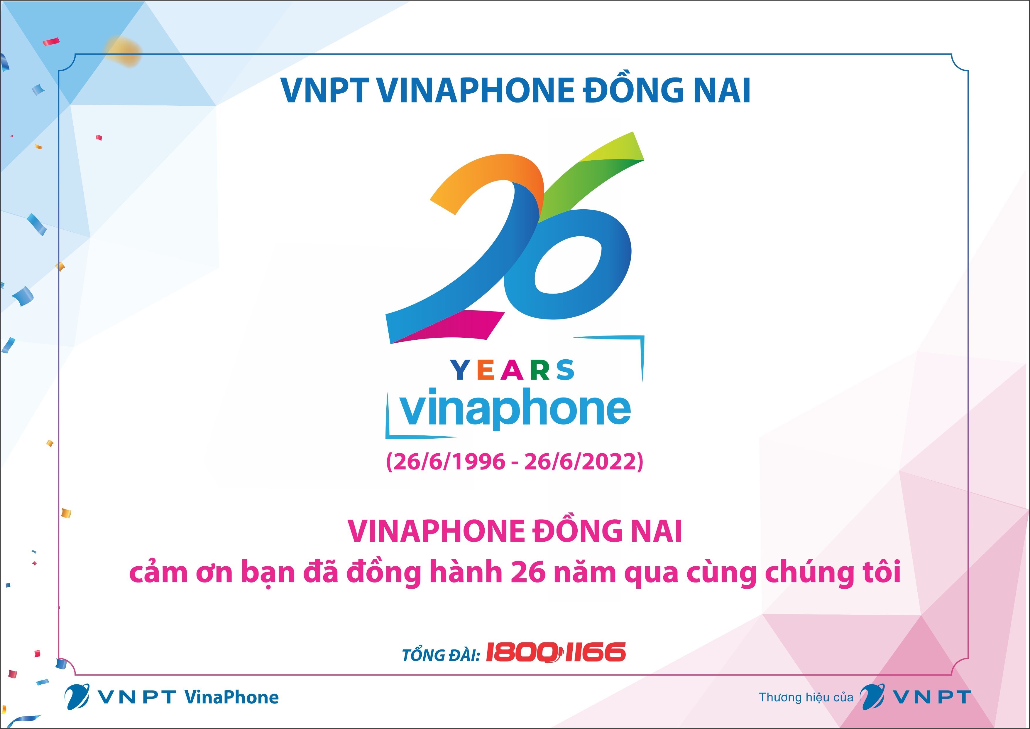 VinaPhone 26 năm tri ân Khách hàng